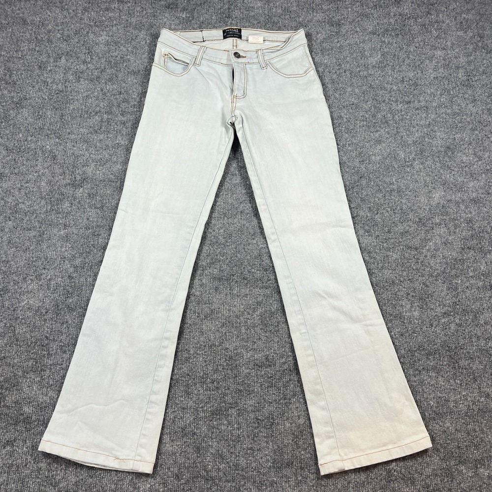 Nissi Bootcut Jeans Womens 7 Blue Denim Cotton‎ Light Wash Logo Low Rise Casual